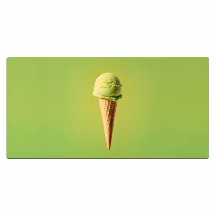 Schreibtischunterlage - Horn - Schaufel Eiscreme - Grün