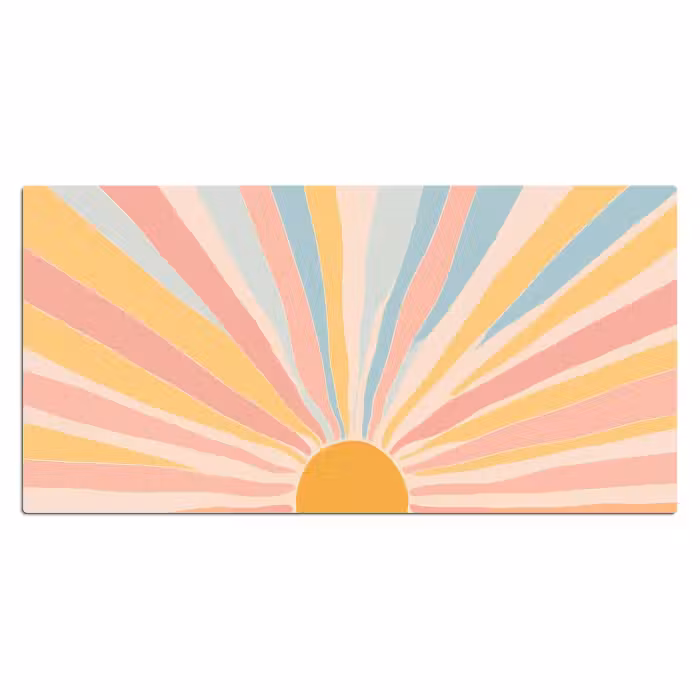 Schreibtischunterlage - Illustration - Sonne - Pastellfarben