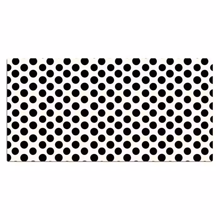 Schreibtischunterlage - Klassisch - Polka dots - Schwarz