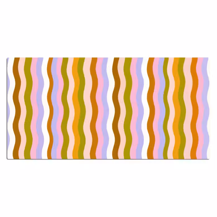 Schreibtischunterlage - Linien - Wellen - Pastellfarben - Muster