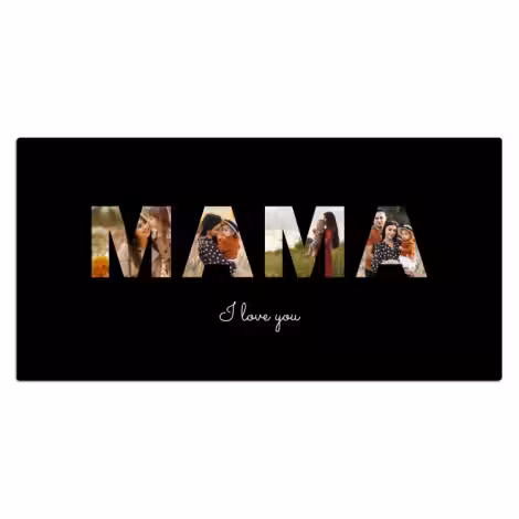 Schreibtischunterlage - Mama mit schwarzem Hintergrund