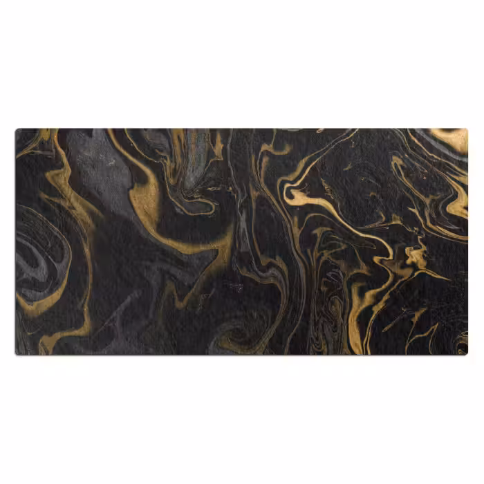 Schreibtischunterlage - Marmor - Textur - Grau - Gold - Marmoroptik - Luxus