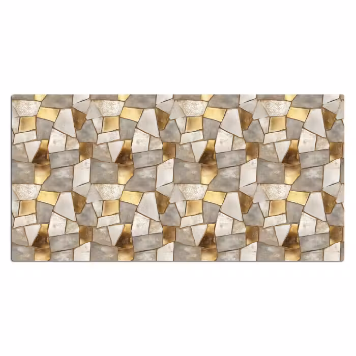 Schreibtischunterlage - Mosaik - Marmor - Gold