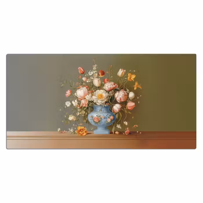 Schreibtischunterlage - Neutral - Blumen - Blumenstrauß - Vase