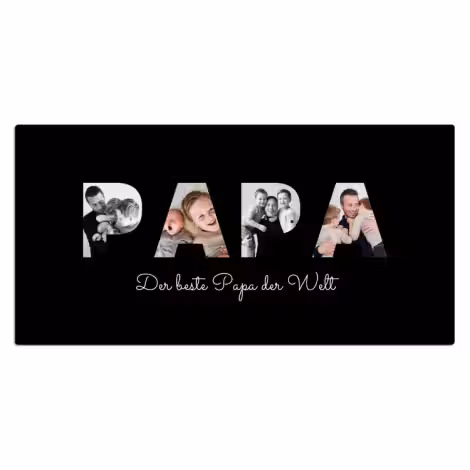 Schreibtischunterlage - Papa mit schwarzem Hintergrund