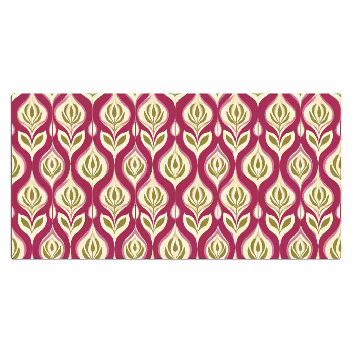 Schreibtischunterlage - Retro - Floral - Lila