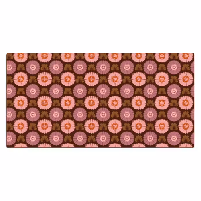Schreibtischunterlage - Retro - Gänseblümchen - Rosa
