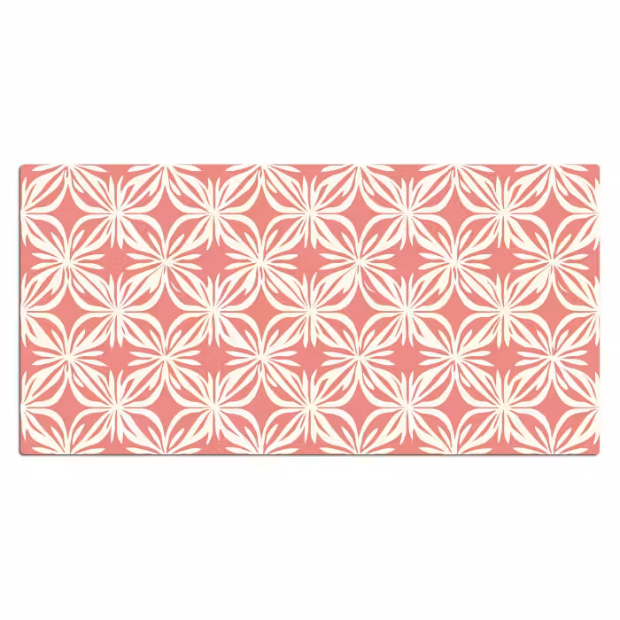 Schreibtischunterlage - Rosa - Florales Motiv - Weiß - Modern