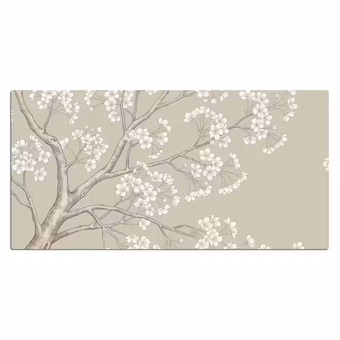 Schreibtischunterlage - Serene - Blüte - Weiß