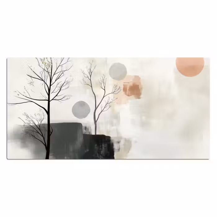 Schreibtischunterlage - Wabi sabi - Beige - Pflanze