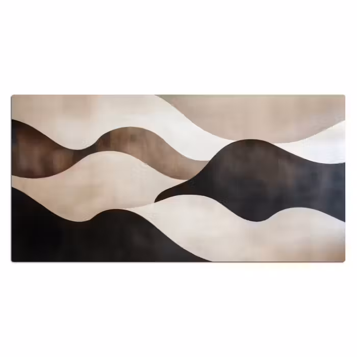 Schreibtischunterlage - Wellen - Abstrakt - Beige
