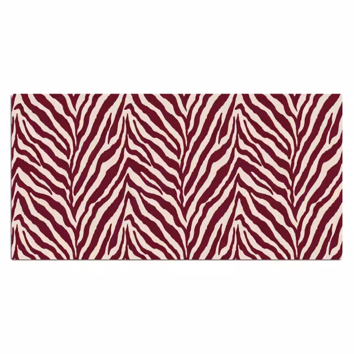 Schreibtischunterlage - Zebra - Motiv - Bordeaux - Rot