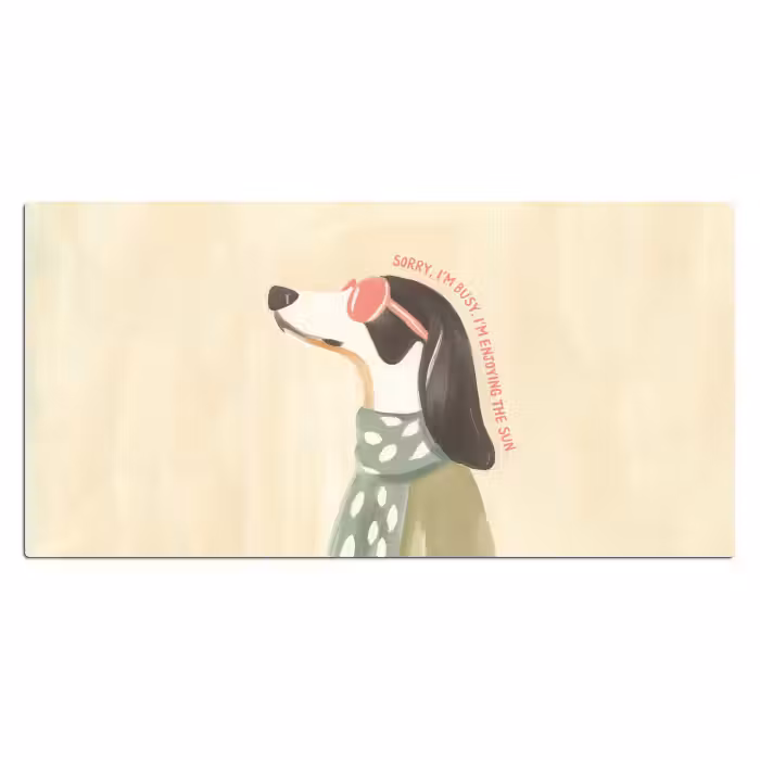 Schreibtischunterlage - Zitat - Hund - Sonnenbrille