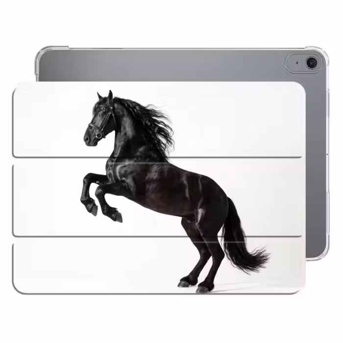 iPad-Hülle - Schwarz - Pferd - Porträt