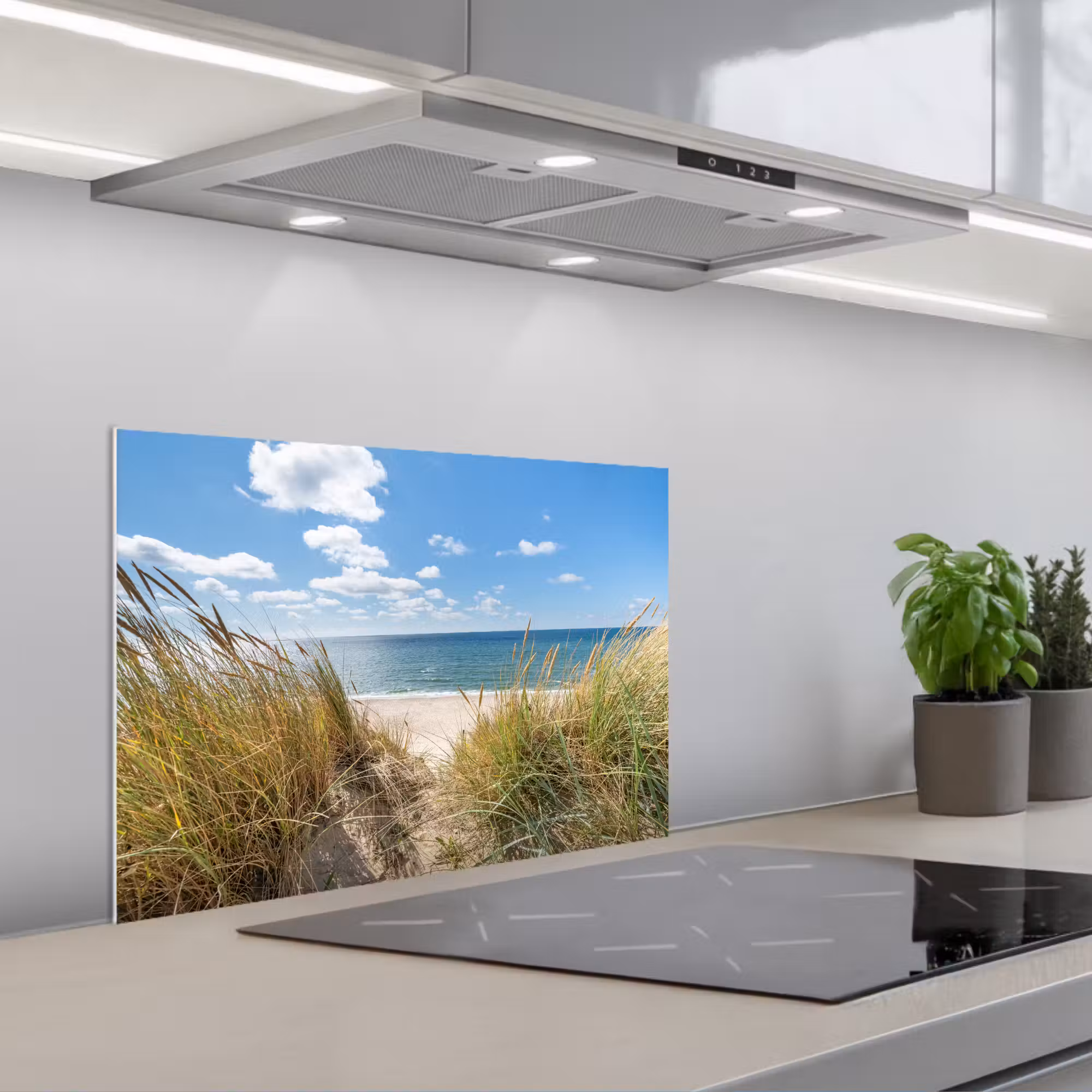 Spritzschutz Küche - Düne - Gras - Meer - Strand