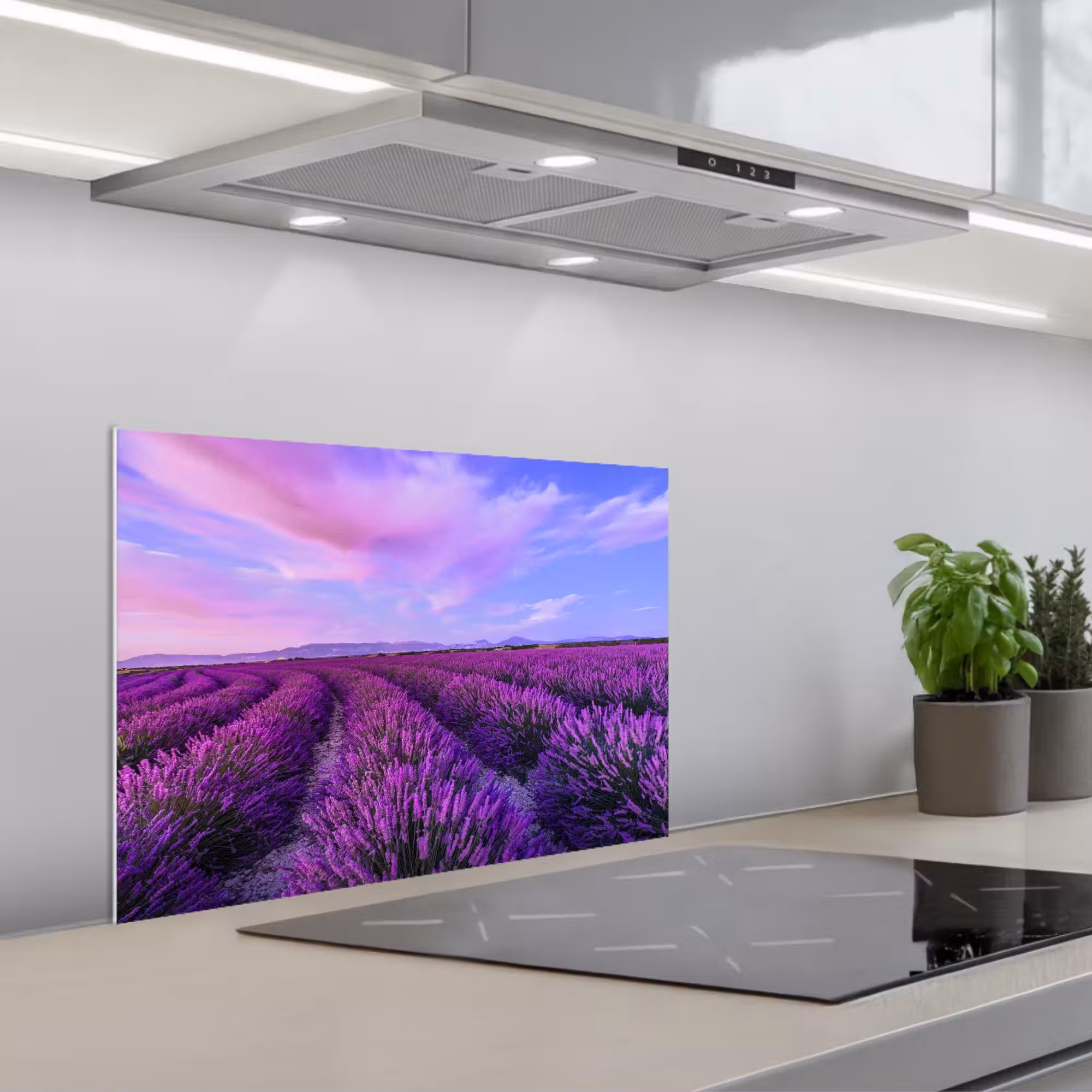 Spritzschutz Küche - Lavendel - Lila - Blumen - Natur