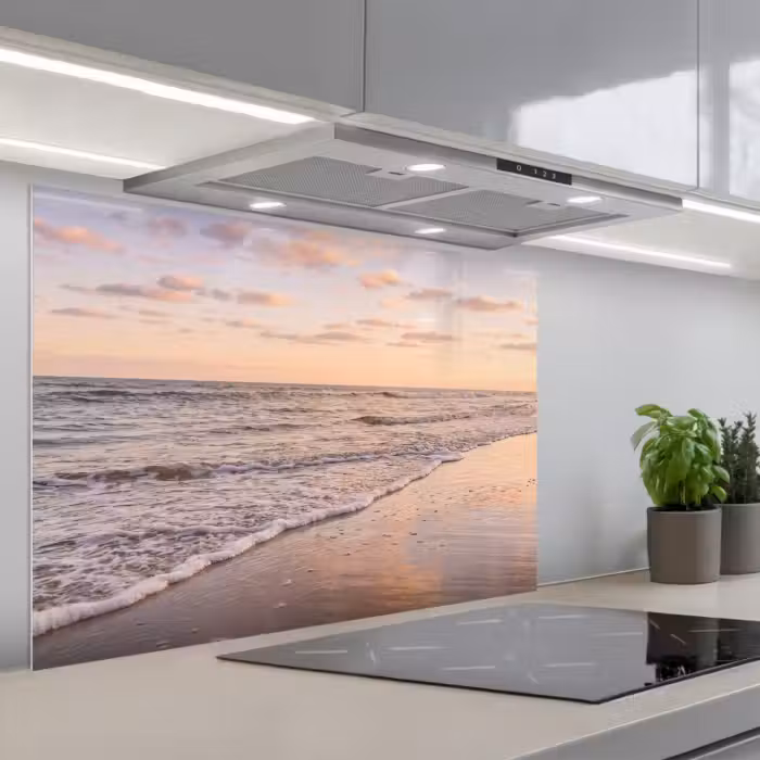 Spritzschutz Küche - Strand - Brandung - Wolken