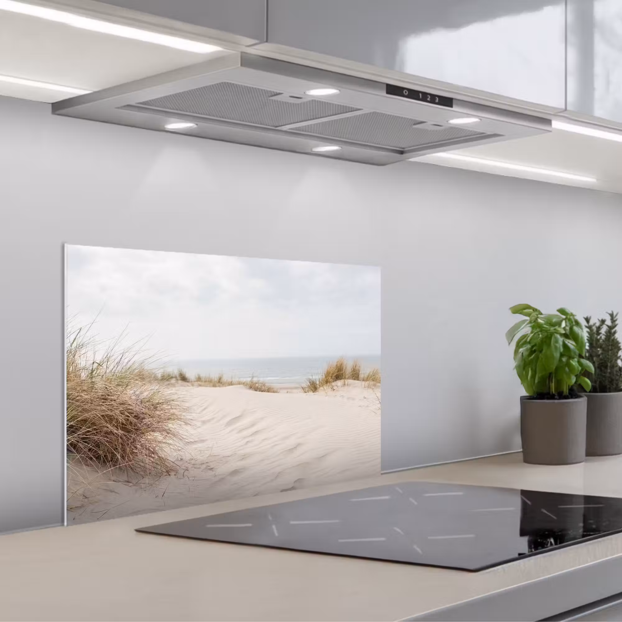 Spritzschutz Küche - Wolken - Dünenlandschaft - Sand