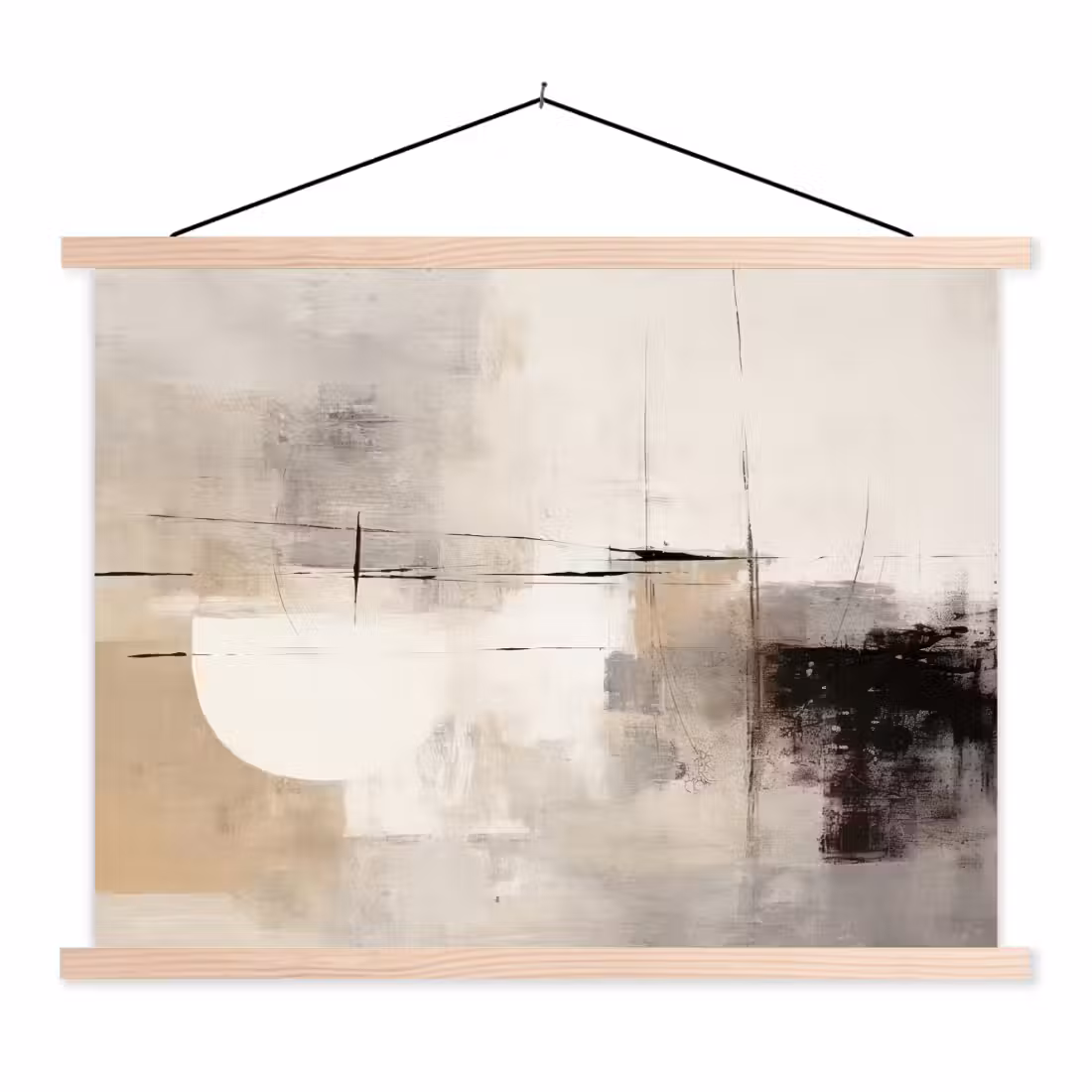 Stoffbild - Abstrakt - Kunst - Grau