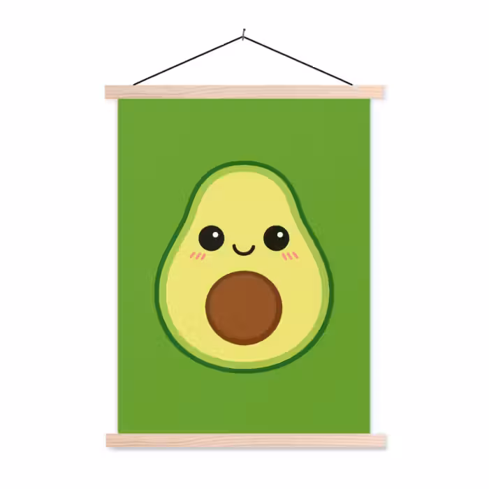 Stoffbild - Avocado - Grün - Verspielt