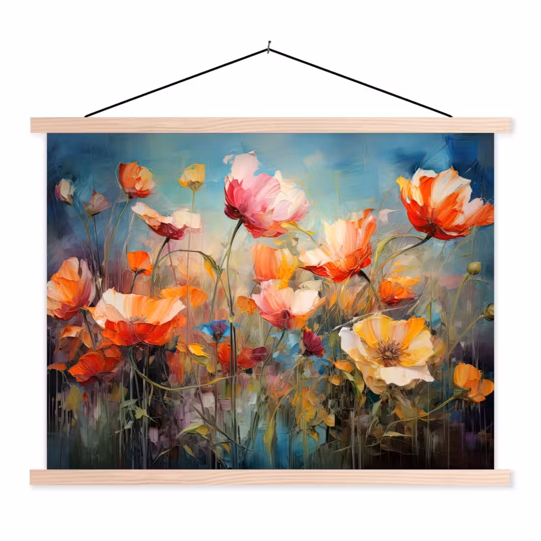 Stoffbild - Blumen - Aquarell - Kunst - Botanisch - Natur
