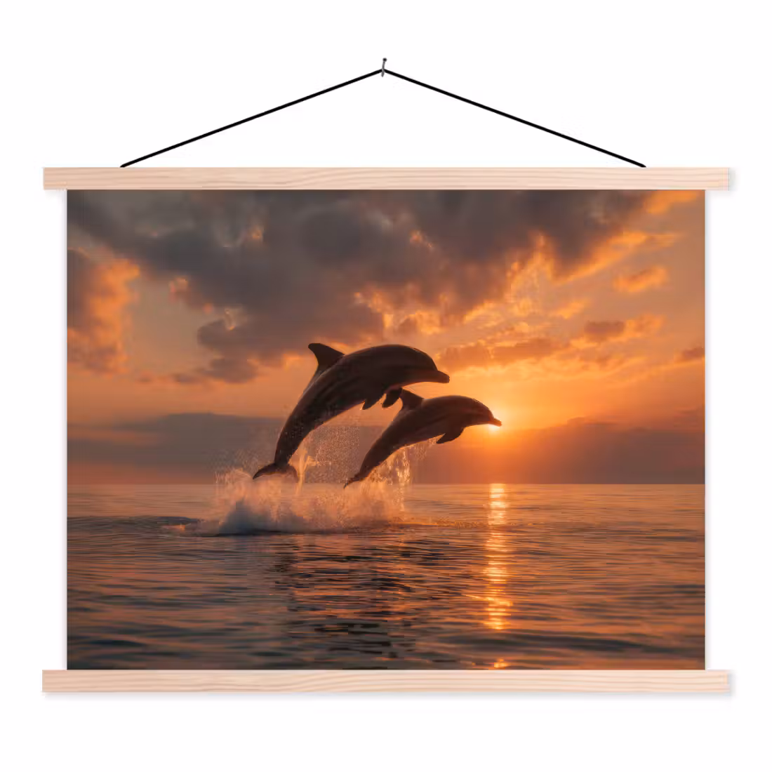 Stoffbild - Delfine - Meer - Realistisch