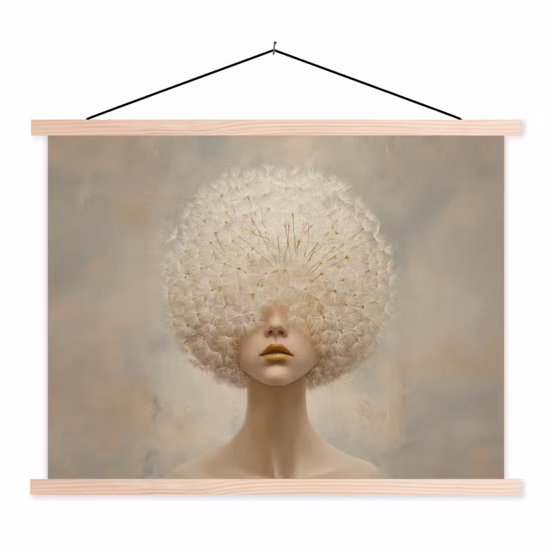 Stoffbild - Dreamy - Beige - Löwenzahnsamen