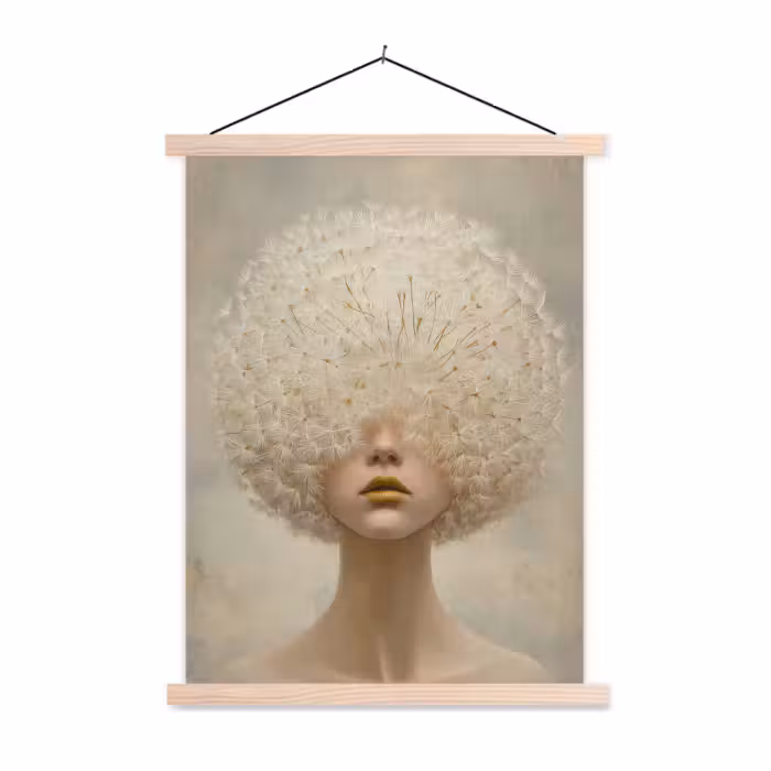Stoffbild - Dreamy - Beige - Löwenzahnsamen