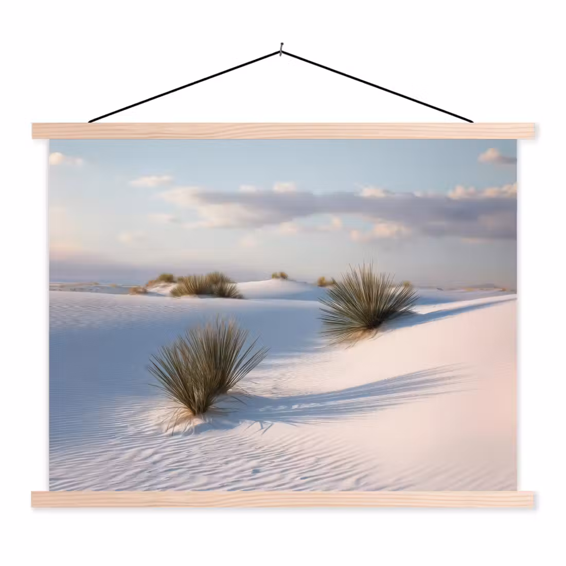 Stoffbild - Dünen - Gras - Wolken - Beige