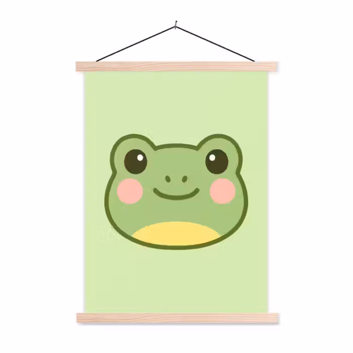 Stoffbild - Frosch - Grün - Freundlichkeit
