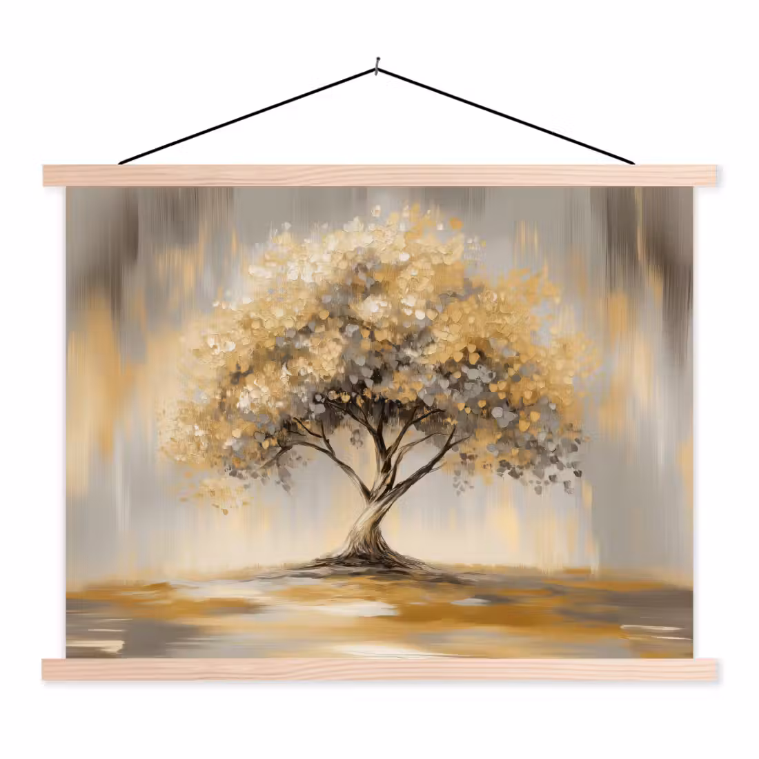 Stoffbild - Gemälde - Baum - Abstrakt - Blätter