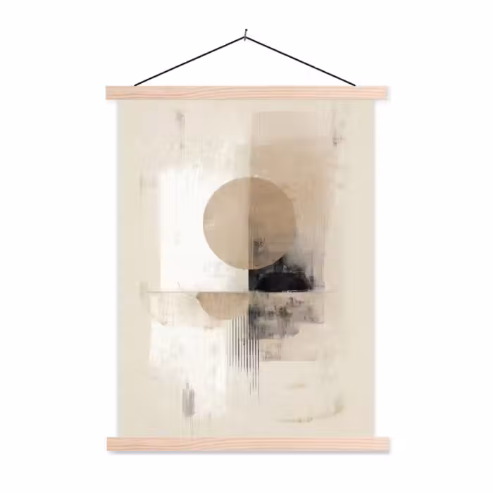 Stoffbild - Kreis - Zusammensetzung - Tiefe - Beige