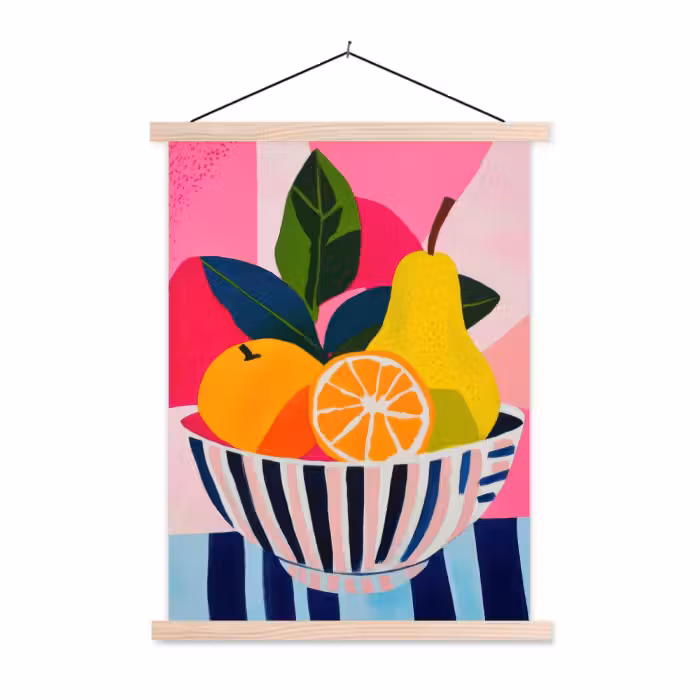 Stoffbild - Obst - Abstrakter Hintergrund - Rosa