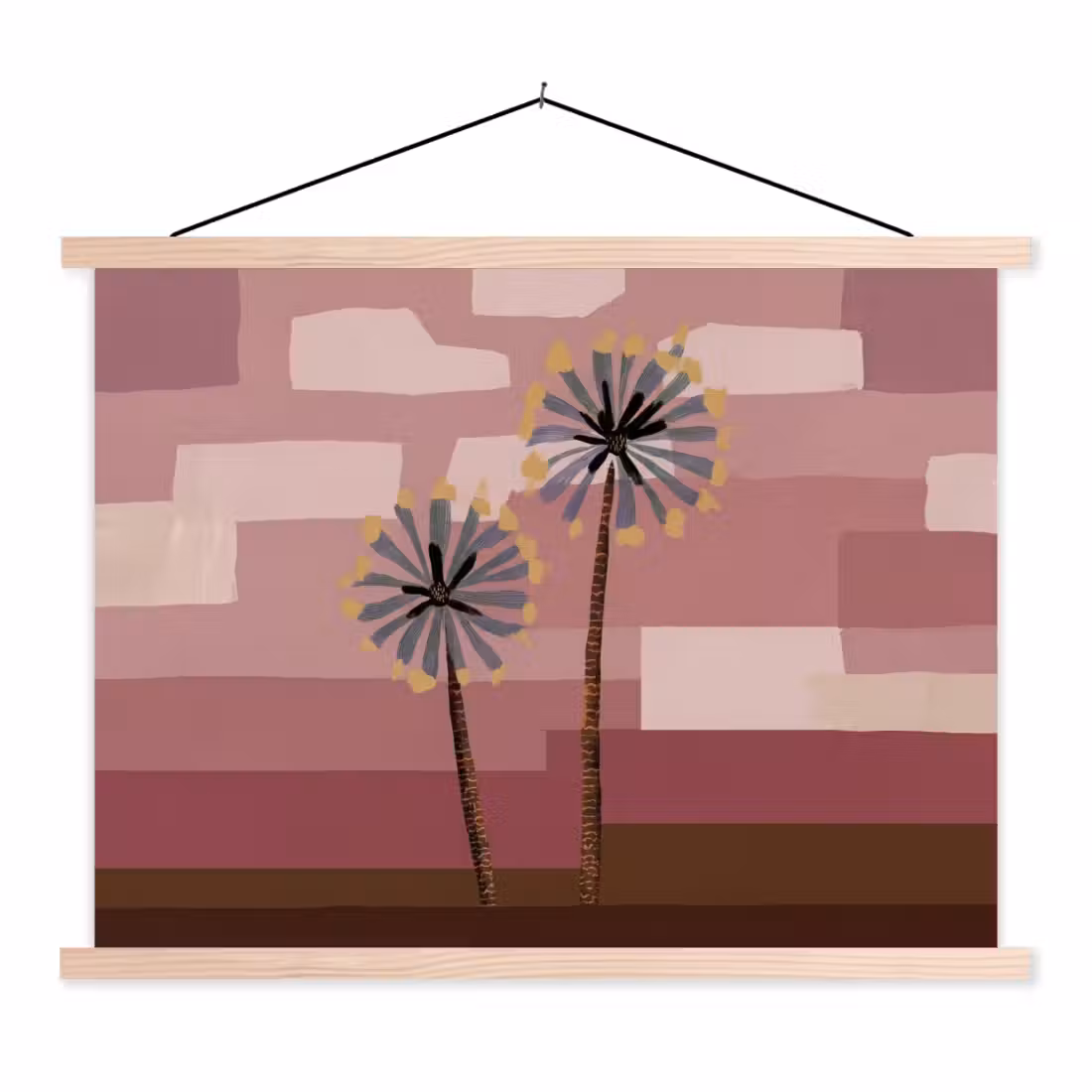 Stoffbild - Illustration - Blumen - Flachland - Abstrakt
