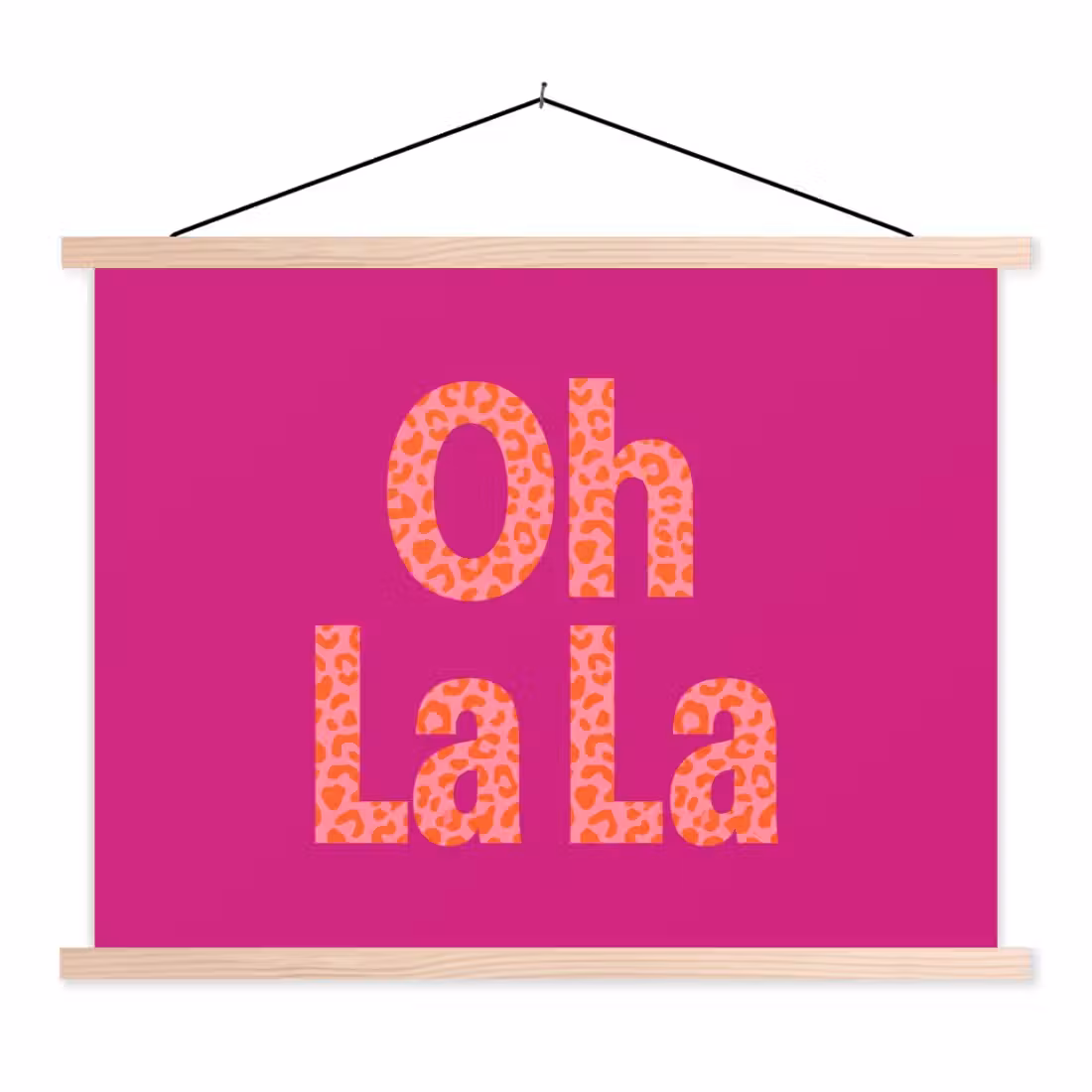 Stoffbild - Oh la la - Leopardenmuster - Rosa