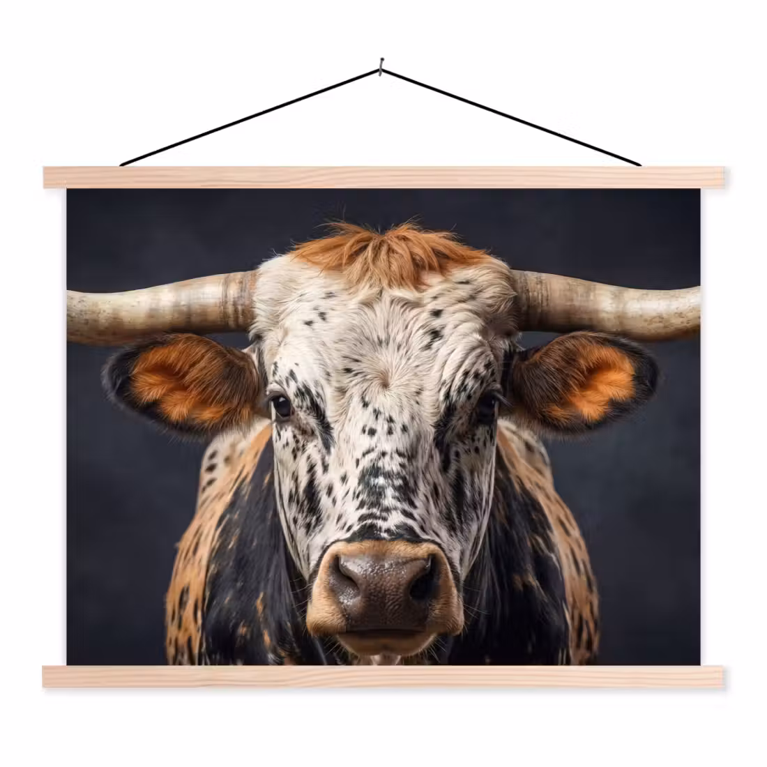 Stoffbild - Taurus - Farbenfroh - Hörner
