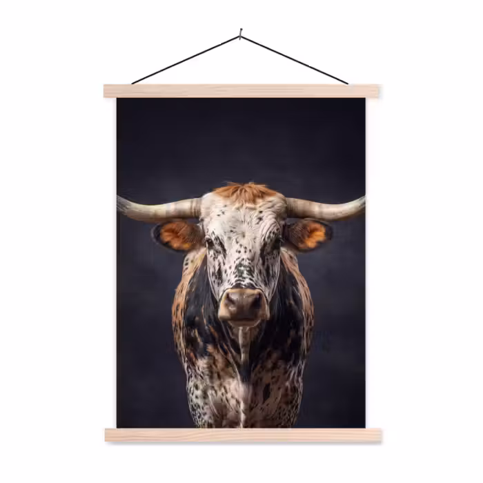 Stoffbild - Taurus - Farbenfroh - Hörner