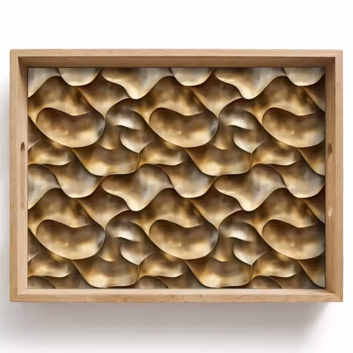 Tablett - Abstrakt - Antik - Gold