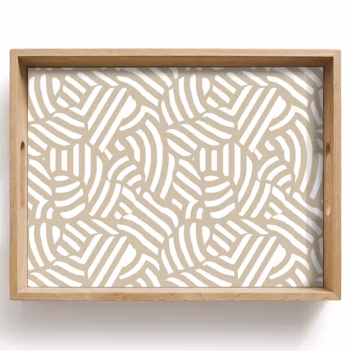 Tablett - Abstrakt - Modern - Beige