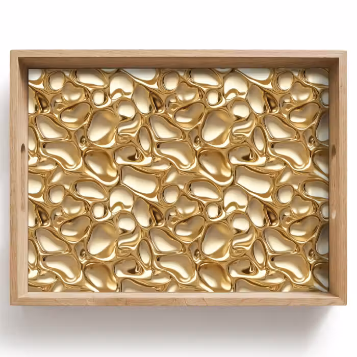 Tablett - Abstrakt - Modern - Gold