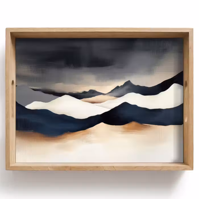 Tablett - Berge - Dunkelblau - Landschaft