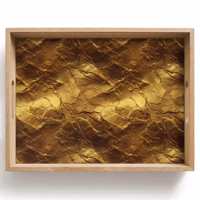 Tablett - Blattgold – Textur – Gold