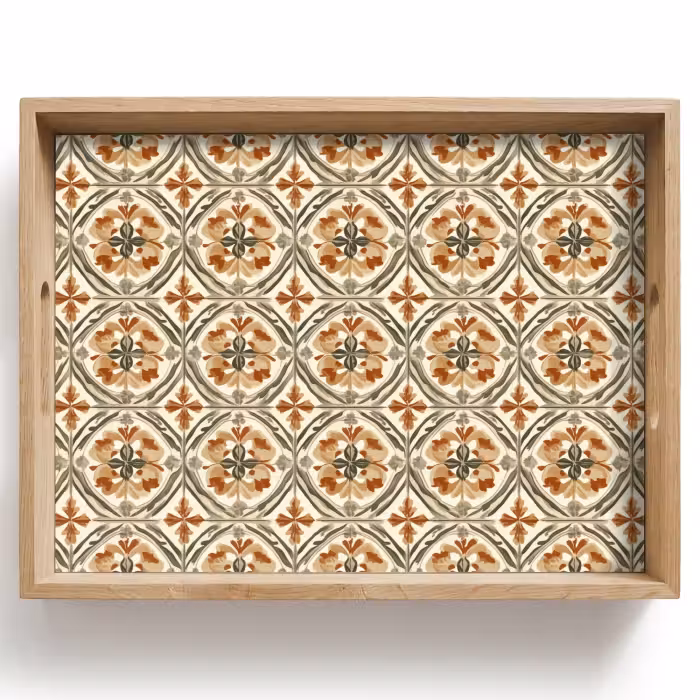 Tablett - Elegant - antik - farbenfroh