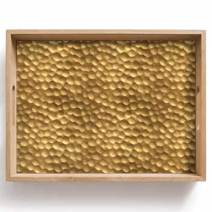 Tablett - Metall - Dynamisch - Gold