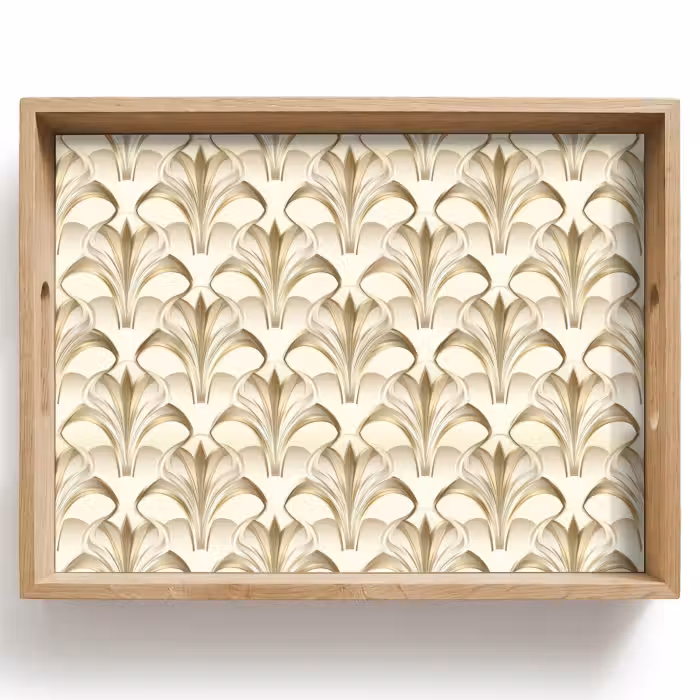 Tablett - Ornament - Barock - Gold