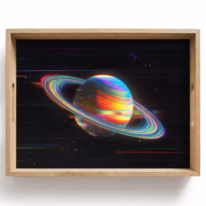 Tablett - Planet - Kreis - Bunt