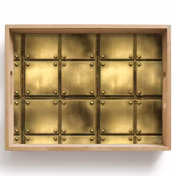 Tablett - Platten – Industrial – Cool – Gold