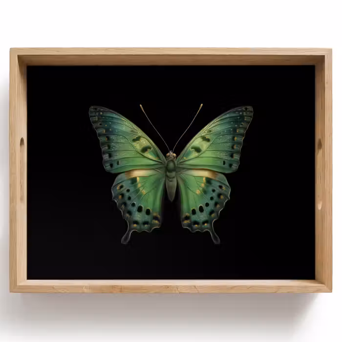 Tablett - Schmetterling - Grün - Tiefe