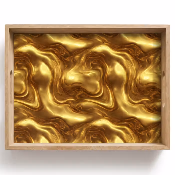 Tablett - Textur – Flüssig – Organisch – Gold