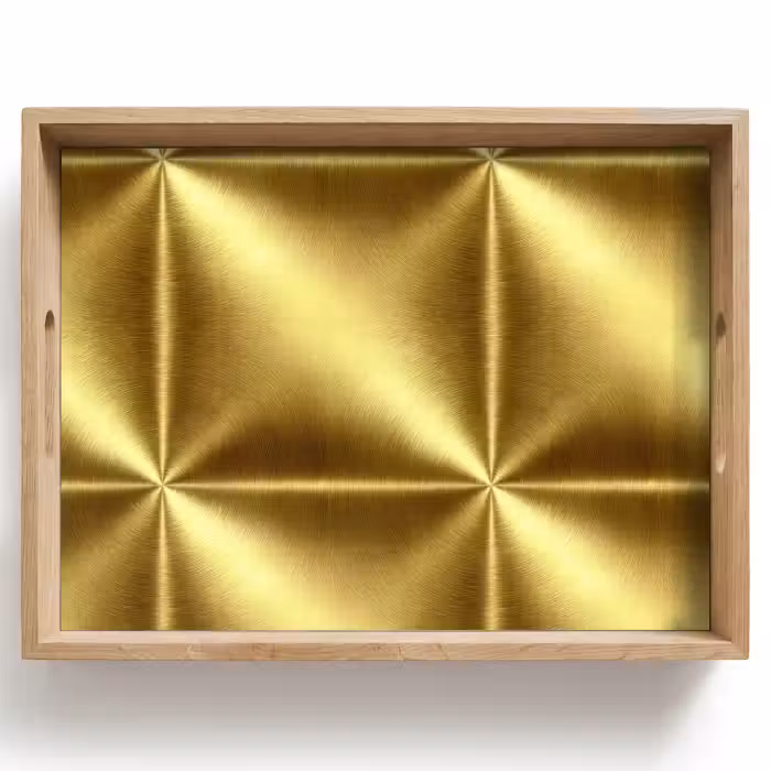 Tablett - Textur – Gebürstetes Gold – Industrieller Stil – Metallic